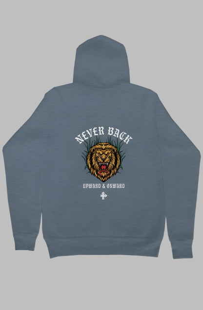 NEVER BACK Upward & Onward Gym Hoodie 