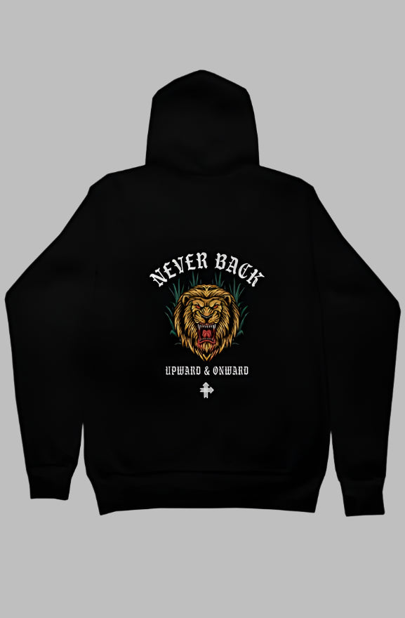 NEVER BACK Upward & Onward Gym Hoodie 