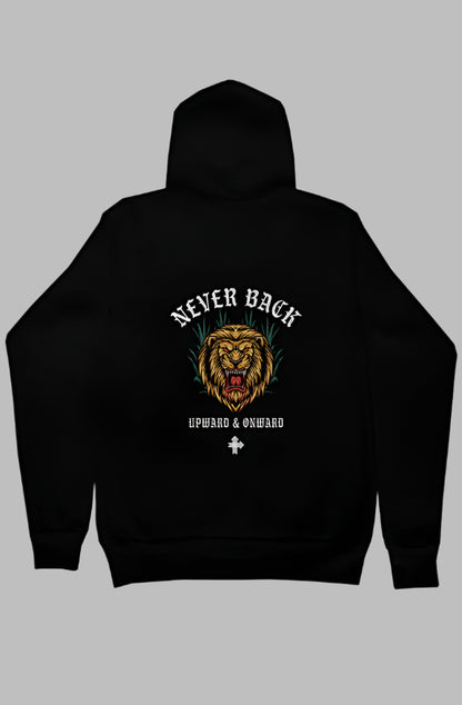 NEVER BACK Upward & Onward Gym Hoodie 