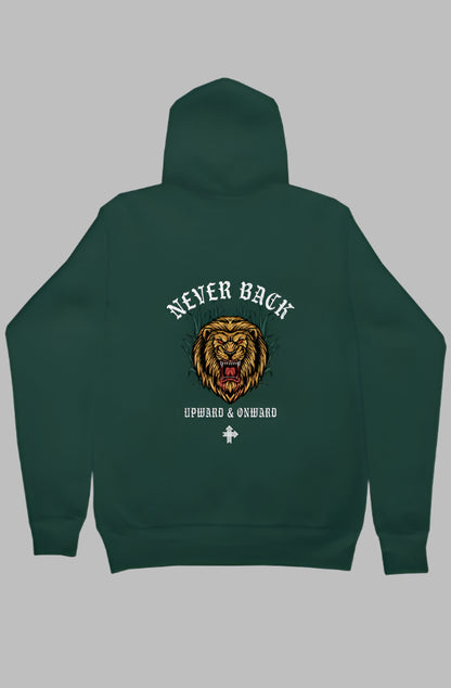 NEVER BACK Upward & Onward Gym Hoodie 