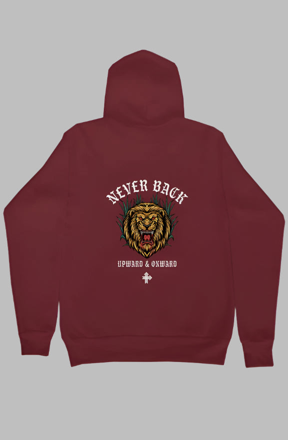 NEVER BACK Upward & Onward Gym Hoodie 