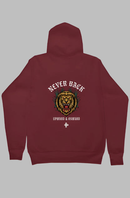 NEVER BACK Upward & Onward Gym Hoodie 
