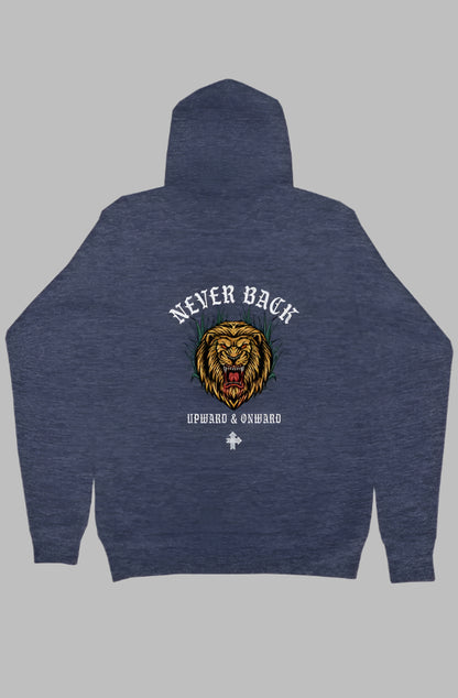 NEVER BACK Upward & Onward Gym Hoodie 