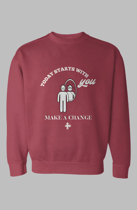 MAKE A CHANGE Upward & Onward Gym Sweatshirt