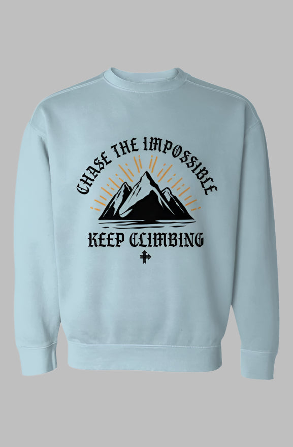 CHASE THE IMPOSSIBLE Upward & Onward Gym Sweatshirt