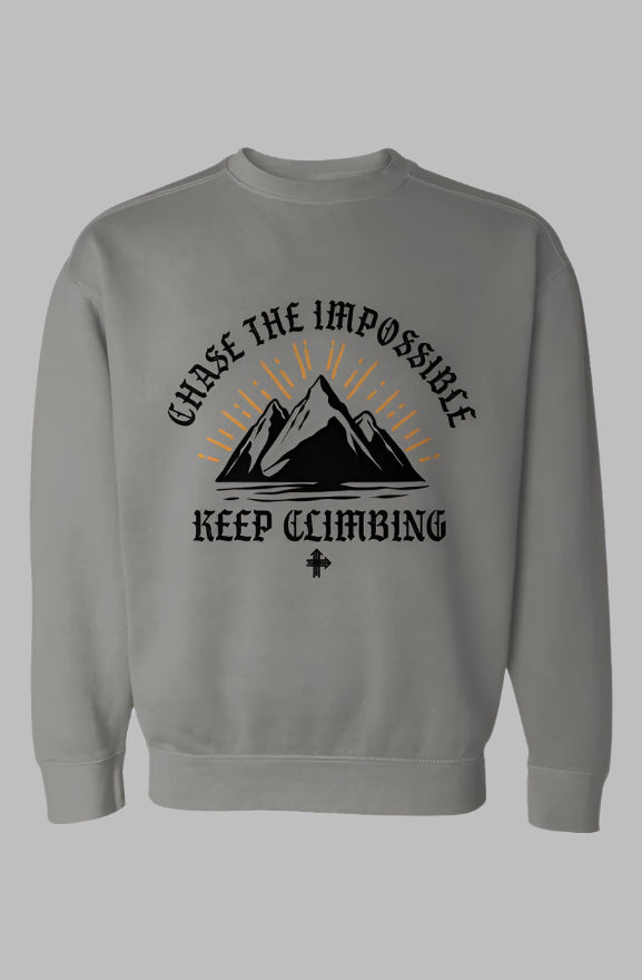 CHASE THE IMPOSSIBLE Upward & Onward Gym Sweatshirt