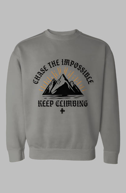 CHASE THE IMPOSSIBLE Upward & Onward Gym Sweatshirt
