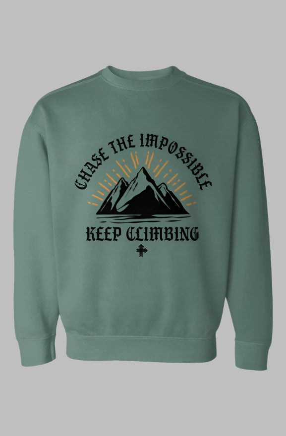 CHASE THE IMPOSSIBLE Upward & Onward Gym Sweatshirt
