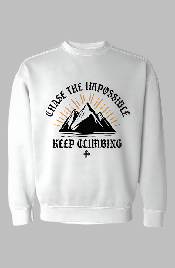 CHASE THE IMPOSSIBLE Upward & Onward Gym Sweatshirt