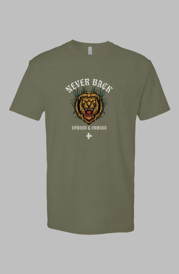 NEVER BACK Upward & Onward Gym Shirt