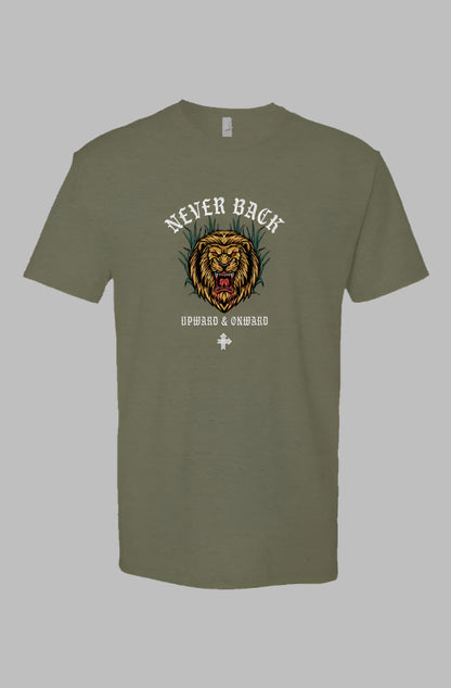 NEVER BACK Upward & Onward Gym Shirt