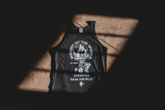 WEIGHT OF THE WORLD Upward & Onward Gym Tank